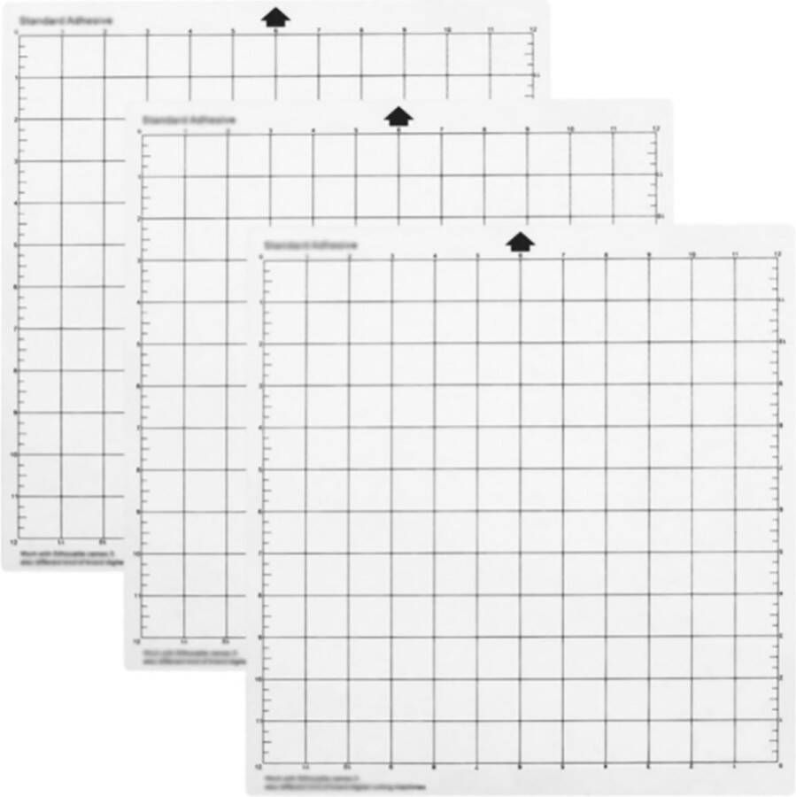 Merkloos Sans marque Snijmat 3 Stuks Transparant 32.5 x 34.5 cm Snijmat Voor Hobby Knutselen en Snijden Snijliniaal Snijmatten