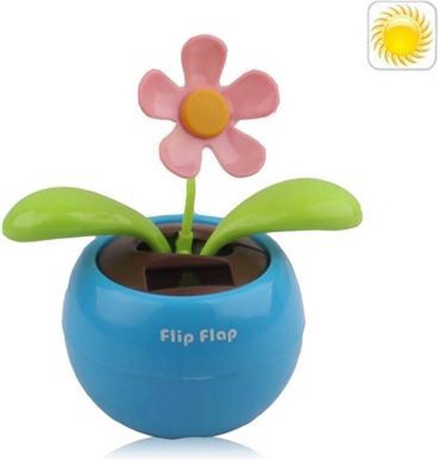 Merkloos Sans marque Solar Flip Flap Flower willekeurige bloemkleurlevering (blauwe bloembak)