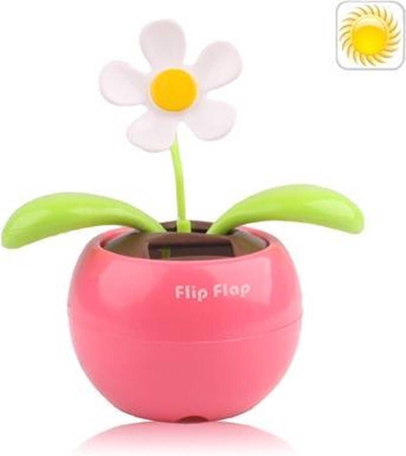 Merkloos Sans marque Solar Flip Flap Flower willekeurige bloemkleurlevering (roze bloembak)