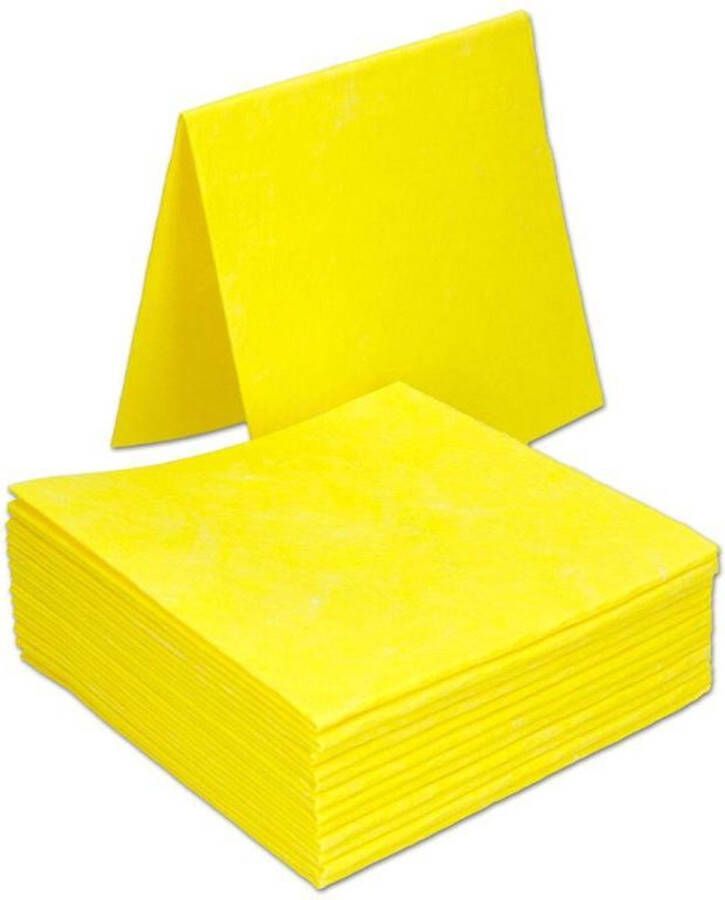 Sopdoeken vaatdoekjes geel viscose. 50 stuks (5x10) vaatdoeken. HACCP 5 kleuren leverbaar