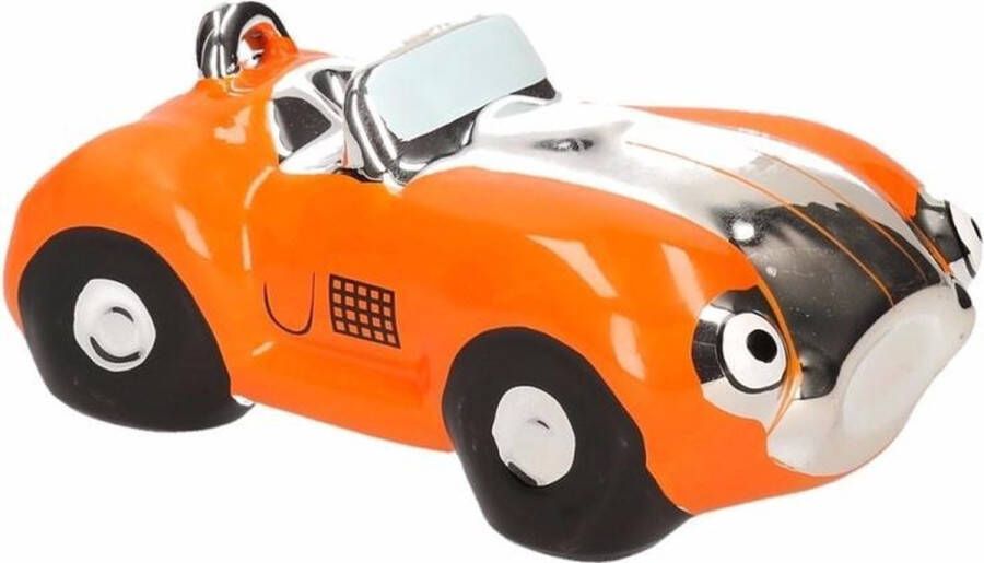 Merkloos Oranje jongens sportauto cabriolet spaarpot 15 cm Spaarpotten