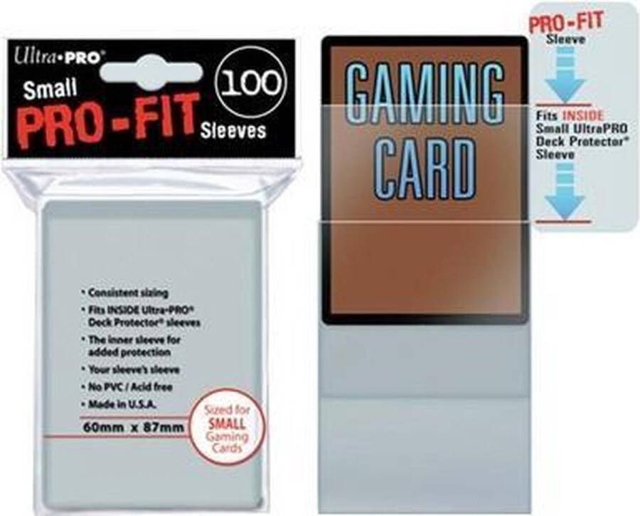 Merkloos Sans marque Speelgoed | Kaartspel Sleeves Pro-Fit Clear Small C100