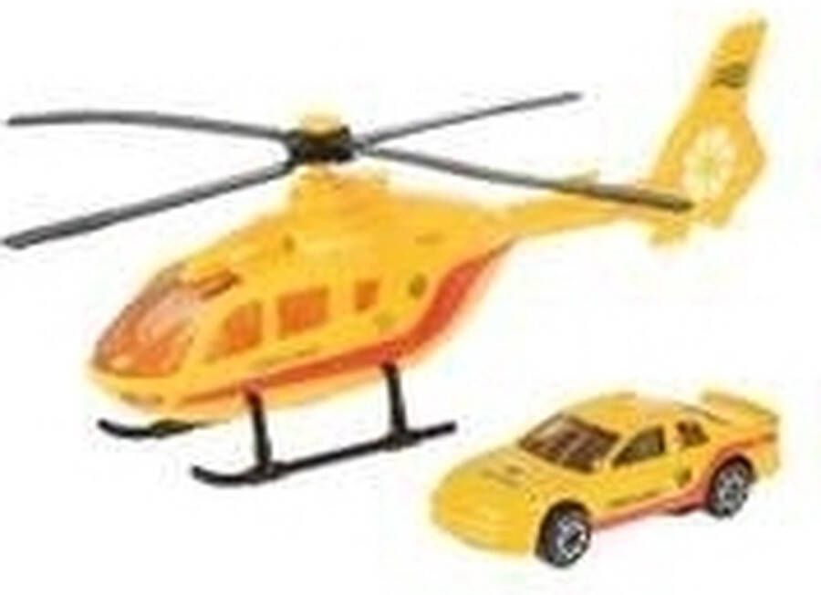 Merkloos Speelgoed Reddingshelikopter En Auto Speelset Speelgoed Helikopters