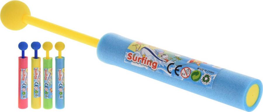 Merkloos Sans marque Speelgoed waterpistool van foam met bolletje 21 cm 2x stuks Foam waterspuiters