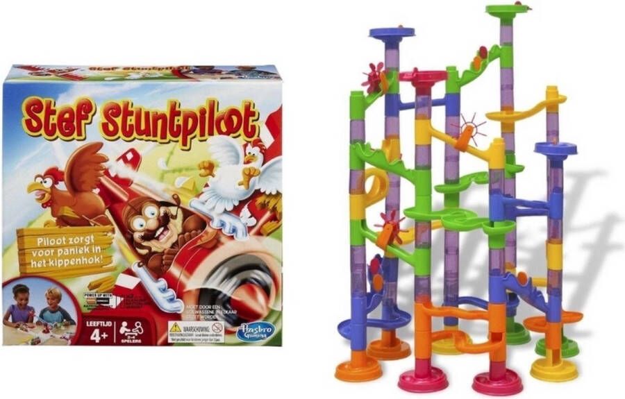 Merkloos Sans marque Spellenbundel 2 Stuks Stef Stuntpiloot & Knikkerbaan voor kinderen