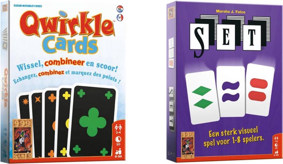 Merkloos Sans marque Spellenbundel Kaartspel 2 stuks Qwirkle & SET!