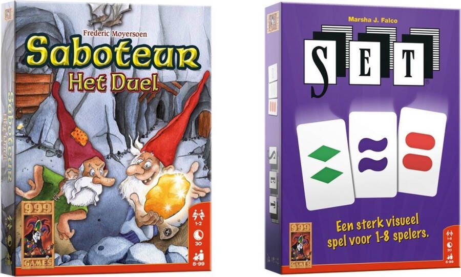 Merkloos Sans marque Spellenbundel Kaartspel 2 stuks Saboteur: Het duel & SET!
