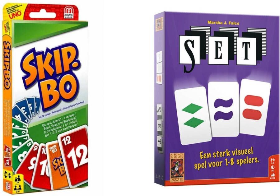 Merkloos Sans marque Spellenbundel Kaartspel 2 stuks Skip-Bo & SET!
