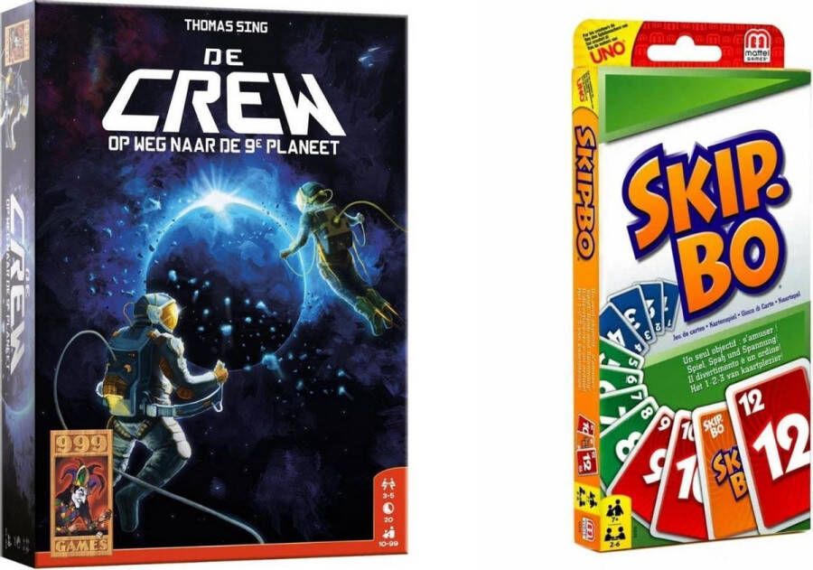 Merkloos Sans marque Spellenbundel Kaartspellen 2 Stuks De Crew & Skip-Bo