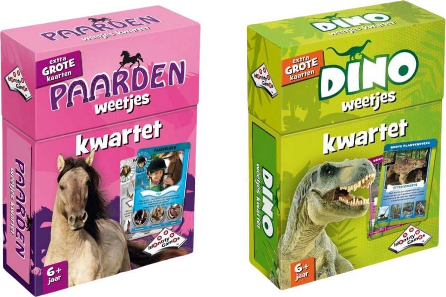 Merkloos Sans marque Spellenbundel Kwartet 2 stuks Paarden Kwartet & Dino Kwartet