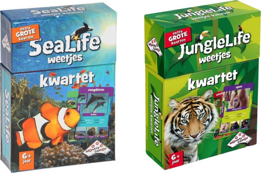 Merkloos Sans marque Spellenbundel Kwartet 2 stuks Sealife Kwartet & Junglelife Kwartet