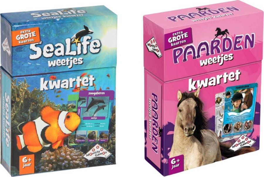 Merkloos Sans marque Spellenbundel Kwartet 2 stuks Sealife Kwartet & Paarden Kwartet