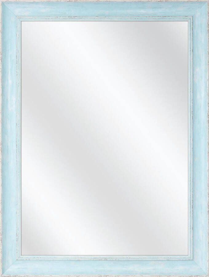 Merkloos Sans marque Spiegel met Lijst Pastel Blauw 31 x 31 cm Sierlijk