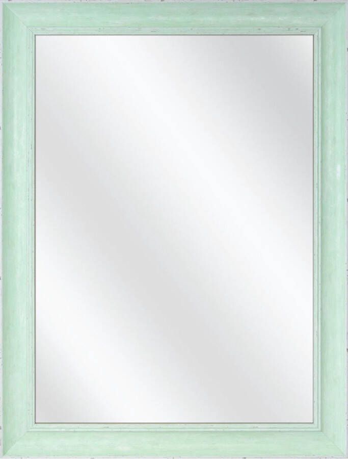 Merkloos Sans marque Spiegel met Lijst Pastel Groen 31 x 31 cm Sierlijk