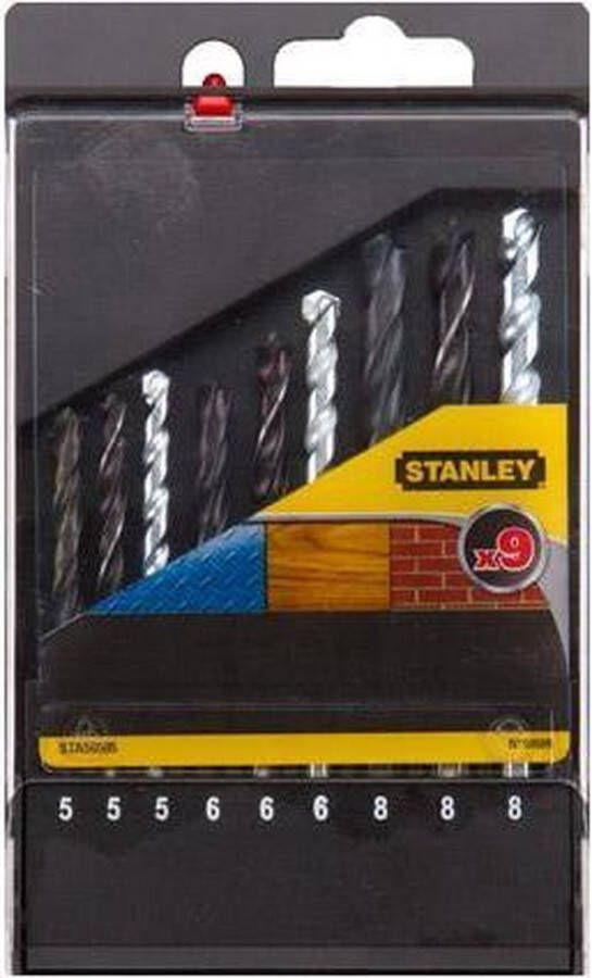Merkloos Sans marque Stanley boorcassette metaal steen hout 9 stuks