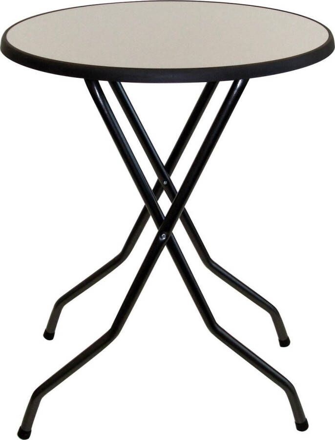 Statafel Como 85cm rond Sevelit metal brushed