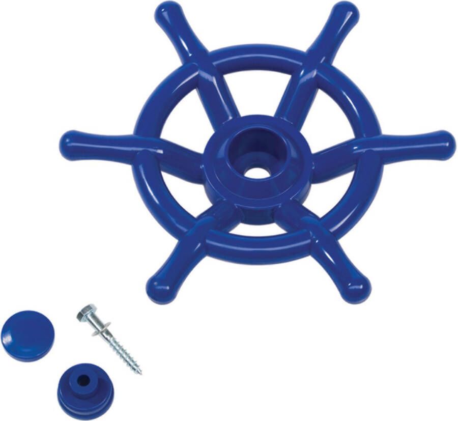 KBT Speelgoed Stuurwiel Boot in Blauw Accessoire voor Speelhuisje of speeltoestel 35 cm