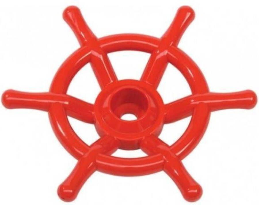 KBT Speelgoed Stuurwiel Boot in Rood Accessoire voor Speelhuisje of speeltoestel 35 cm