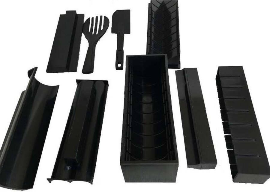Merkloos Sans marque Sushi Maker Kit voor beginners Plastic sushi toolset sushi maker-set- easy maker sushi 11delig