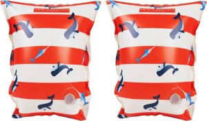 Merkloos Sans marque Swim Essentials Zwembandjes met walvisprint Zwemvleugels Kinderen Jongens Meisjes 0-15 kg 0-2 jaar PVC wit rood