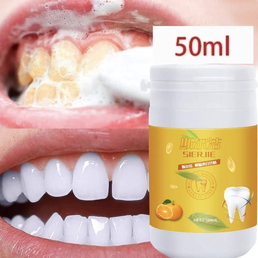 Merkloos Sans marque Tanden Bleek Poeder Verwijderen Tand Plak | Schoonmaken van tanden Hygiëne tanden | Tanden Bleken | Orale Witte Tanden Care 50g