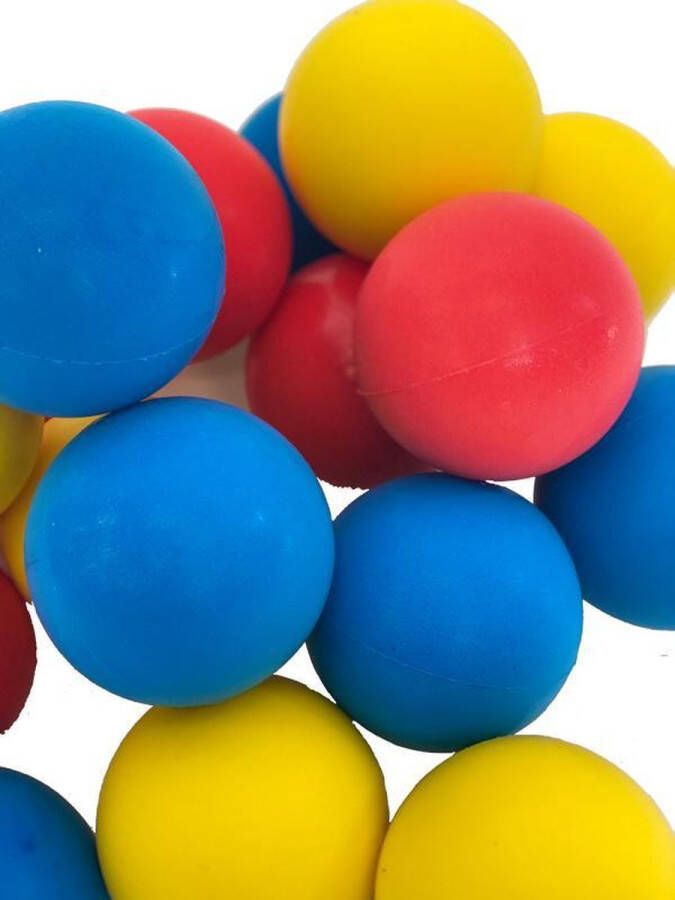 Merkloos Sans marque Tennis Foamballen | Set van 20 ballen | Hoge dichtheid | Foam ballen set gekleurd 9 cm | Soft foam tennisballen voor kinderen