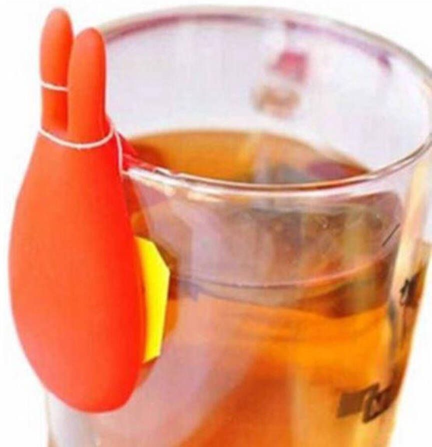 Merkloos Sans marque Theezakjeshouder Konijn geel Tea Bag Infuser Holder