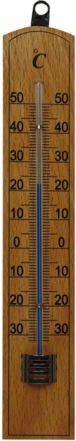 Merkloos Sans marque Thermometer buiten hout 20 x 4 cm Buitenthermometers