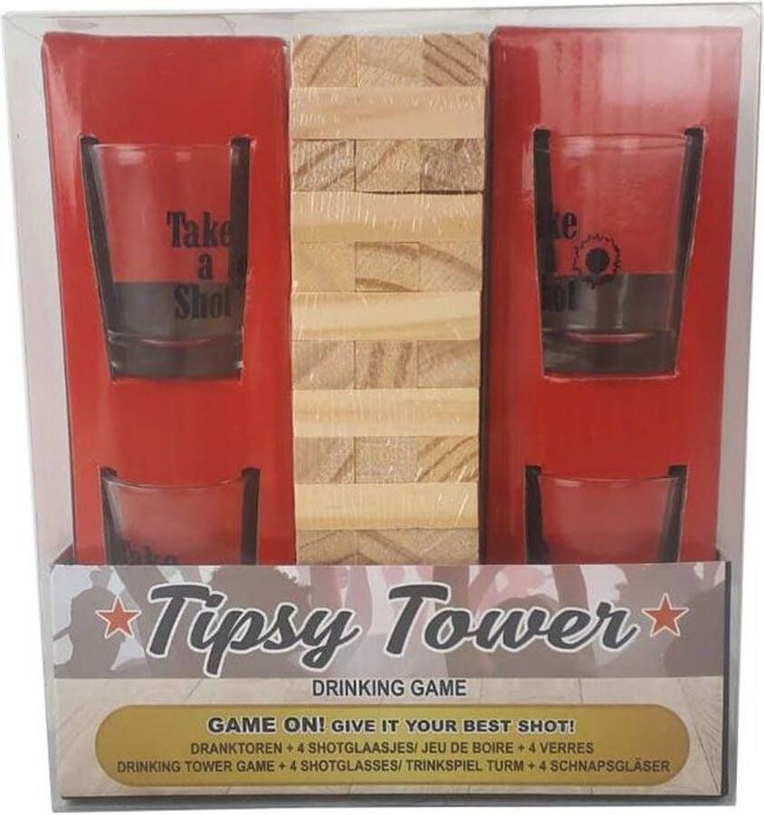 Merkloos Sans marque Tipsy Tower Drinkspel Mini Dranktoren