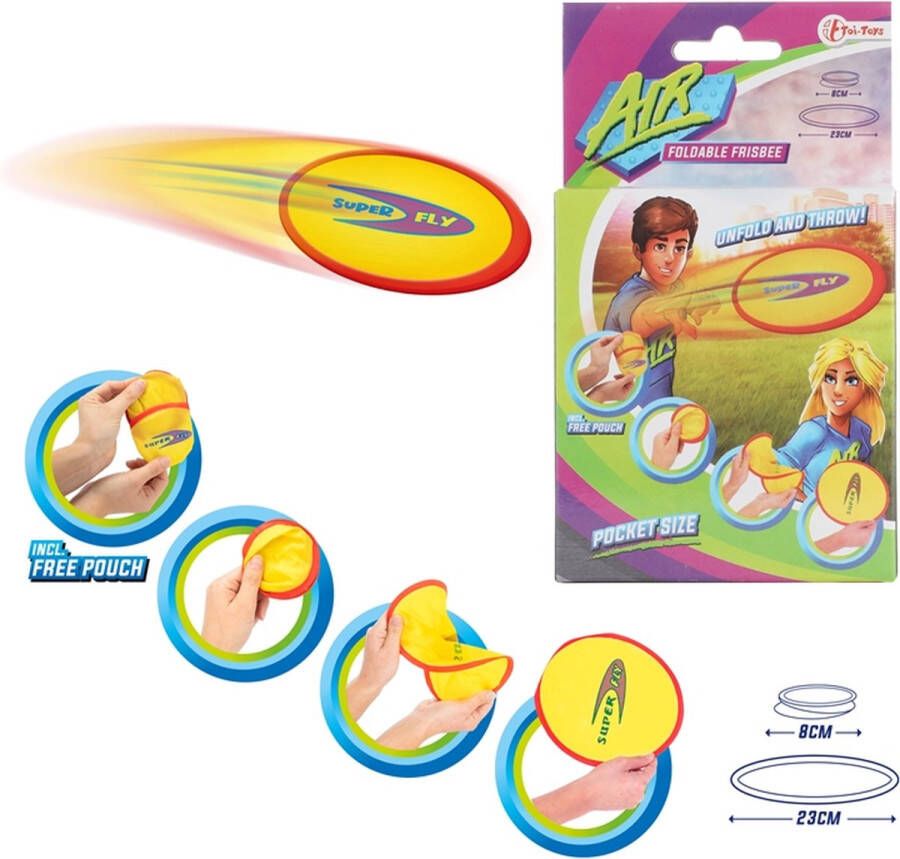 Toi Toys Opvouwbare frisbee in hoesje