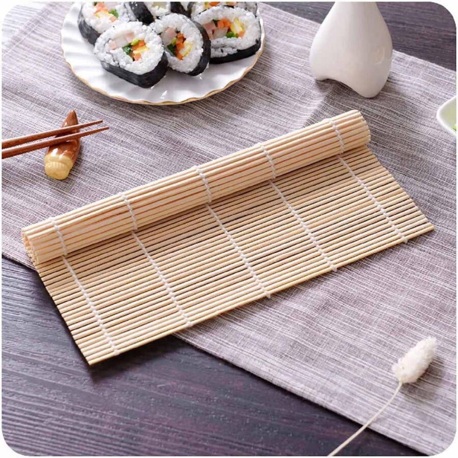 Merkloos Sans marque Traditionele Bamboe Sushi Roller Mat Sushi Maker Set Rolmatje