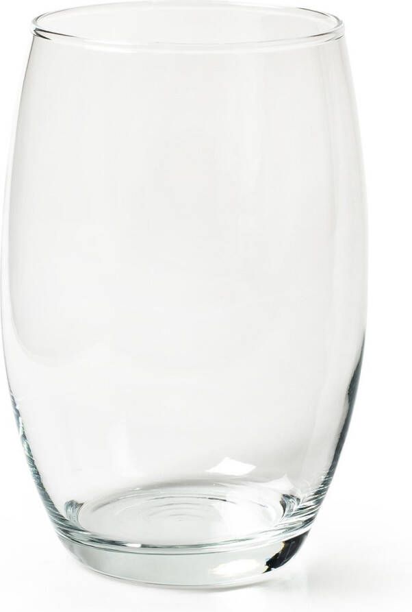 Merkloos Sans marque Transparante kleine vaas vazen van glas 14 x 20 cm Woonaccessoires woondecoraties Glazen bloemenvaas Boeketvaas