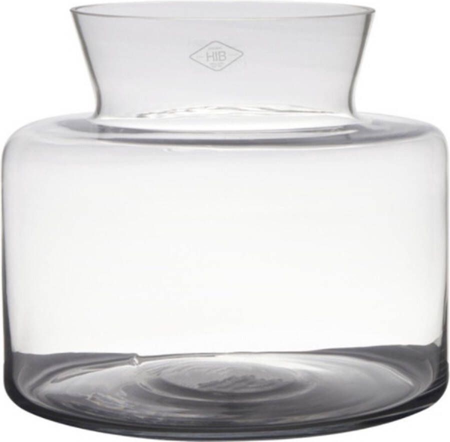 Merkloos Sans marque Transparante luxe stijlvolle vaas vazen van glas 25 x 29 cm Bloemen boeketten vaas voor binnen gebruik