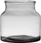 Merkloos Sans marque Transparante grijze stijlvolle vaas vazen van gerecycled glas 22 x 18 cm Bloemen boeketten vaas voor binnen gebruik - Thumbnail 1