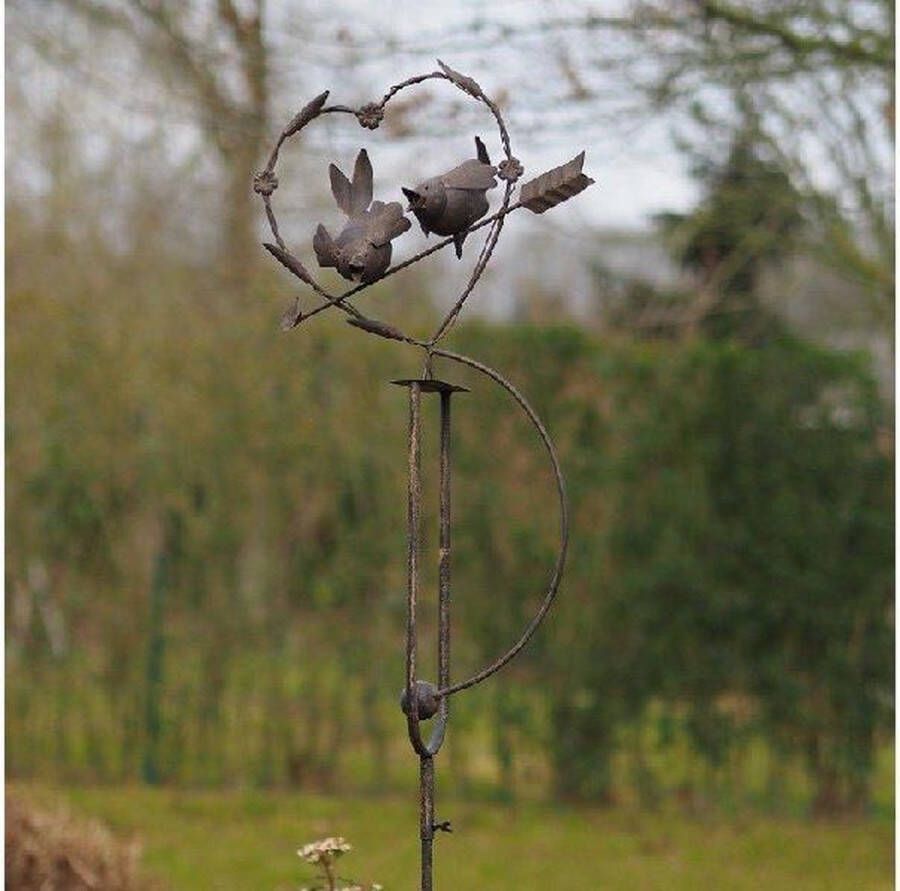 Merkloos Sans marque Tuinsteker Balans vogels hart 160 cm hoog