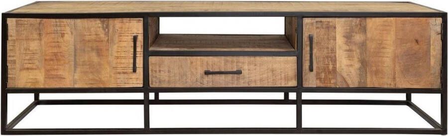 Merkloos Sans marque Tv meubel Denver | Mangohout en staal | 180 cm