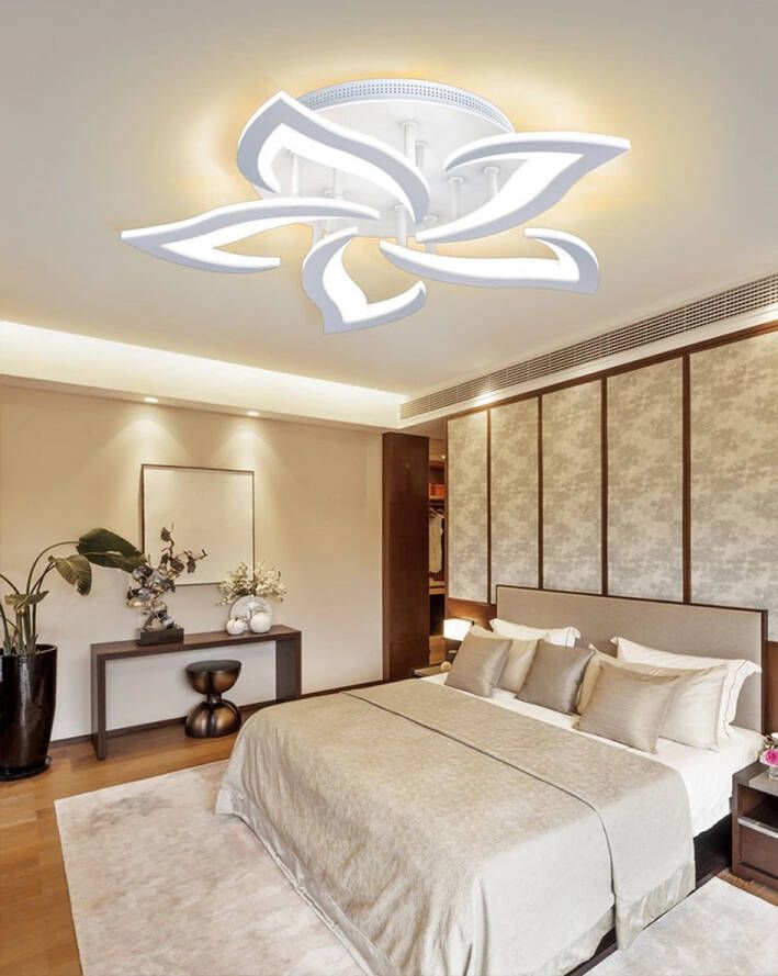 5 Lotus Plafond Verlichting Moderne LED Woonkamer Keuken Slaapkamer Kinderkamer Plafonnière Dimbaar Met Afstandsbediening en App