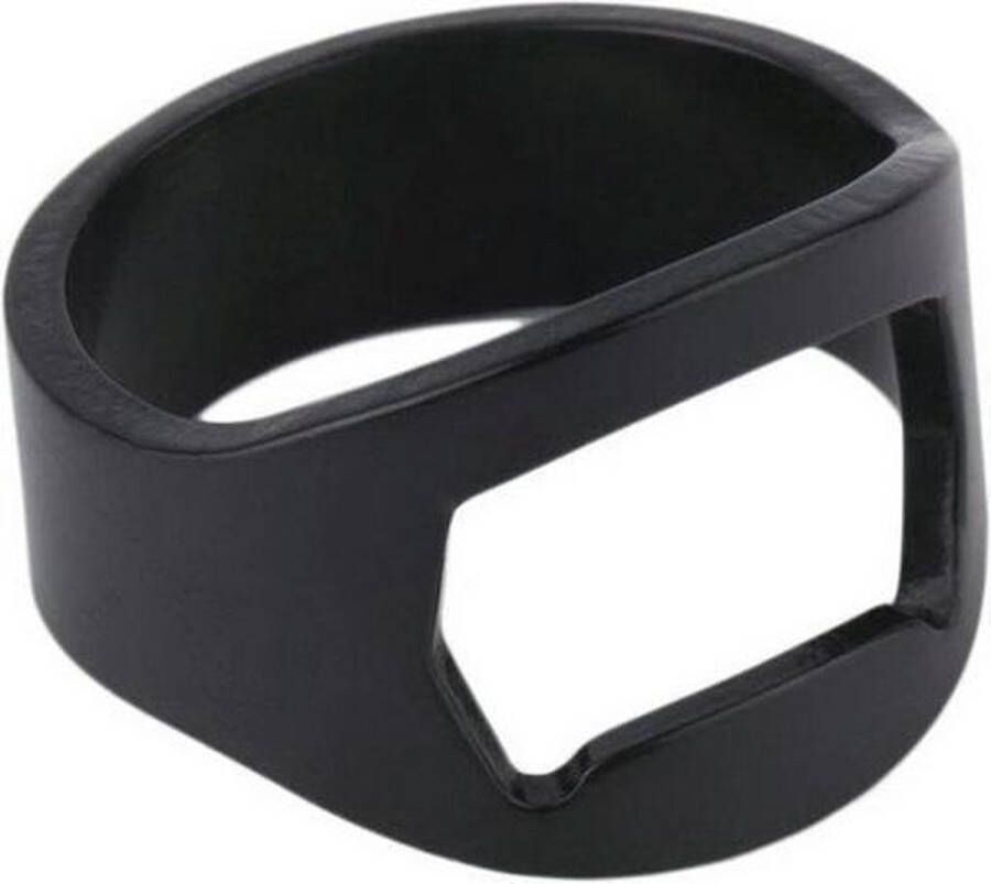 Unieke Flesopener ring Bieropener ring Zwart