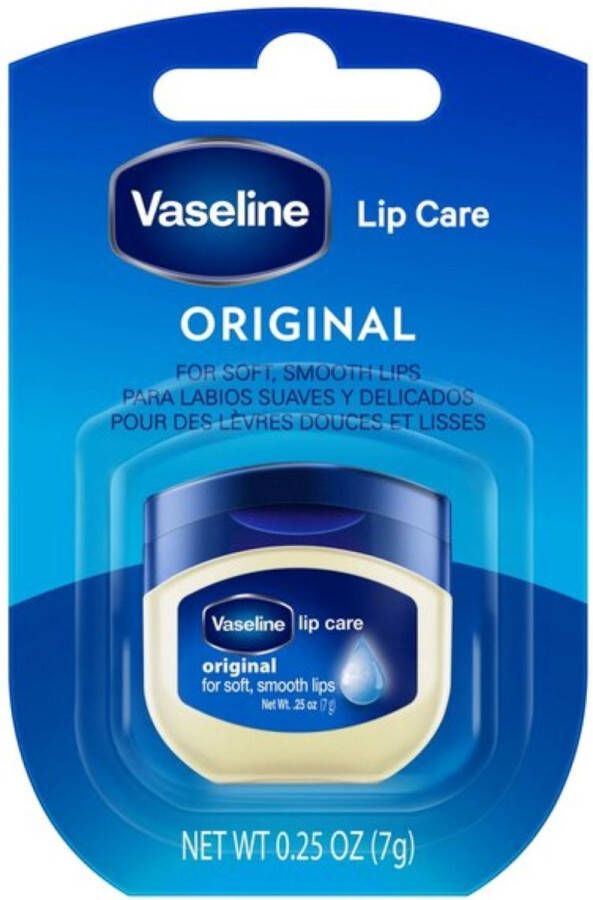 Merkloos Sans marque Vaseline lip care original therapie lip balsem 7 g handig pocket potje afsluitbaar 3 x 1.5 cm lippenbalsem -l