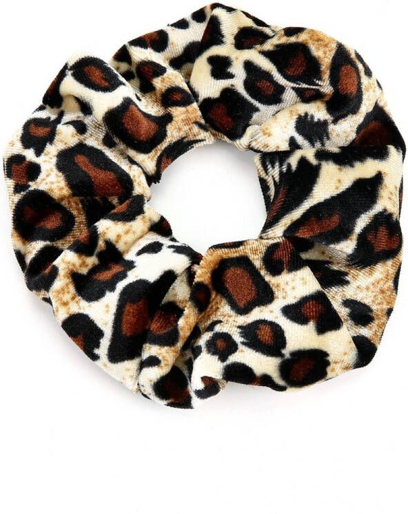 Merkloos Sans marque Velvet leopard scrunchie | panterprint