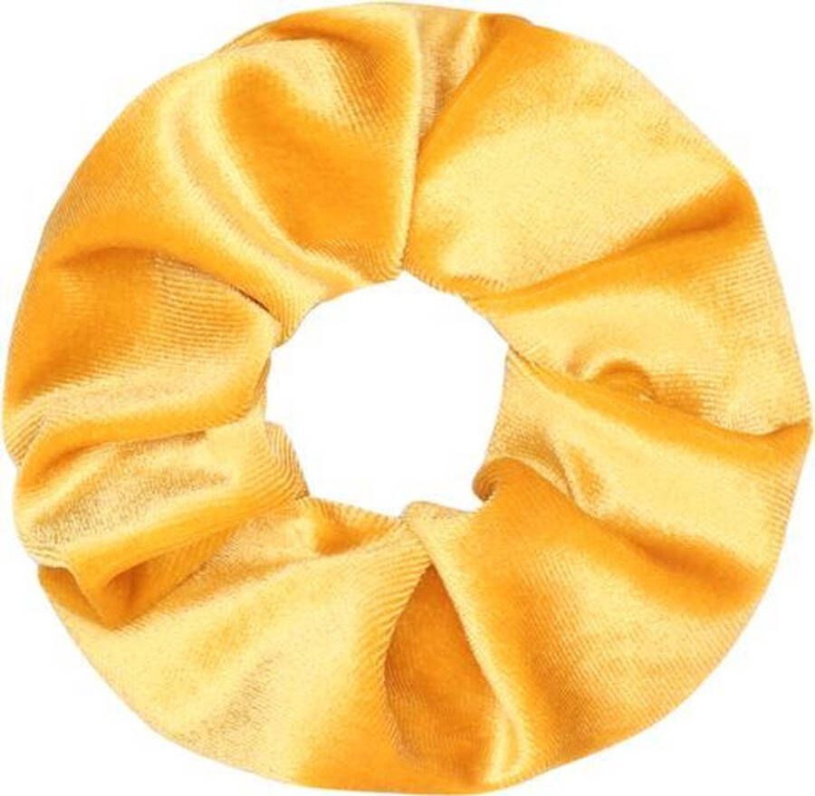 Yehwang Velvet scrunchie geel