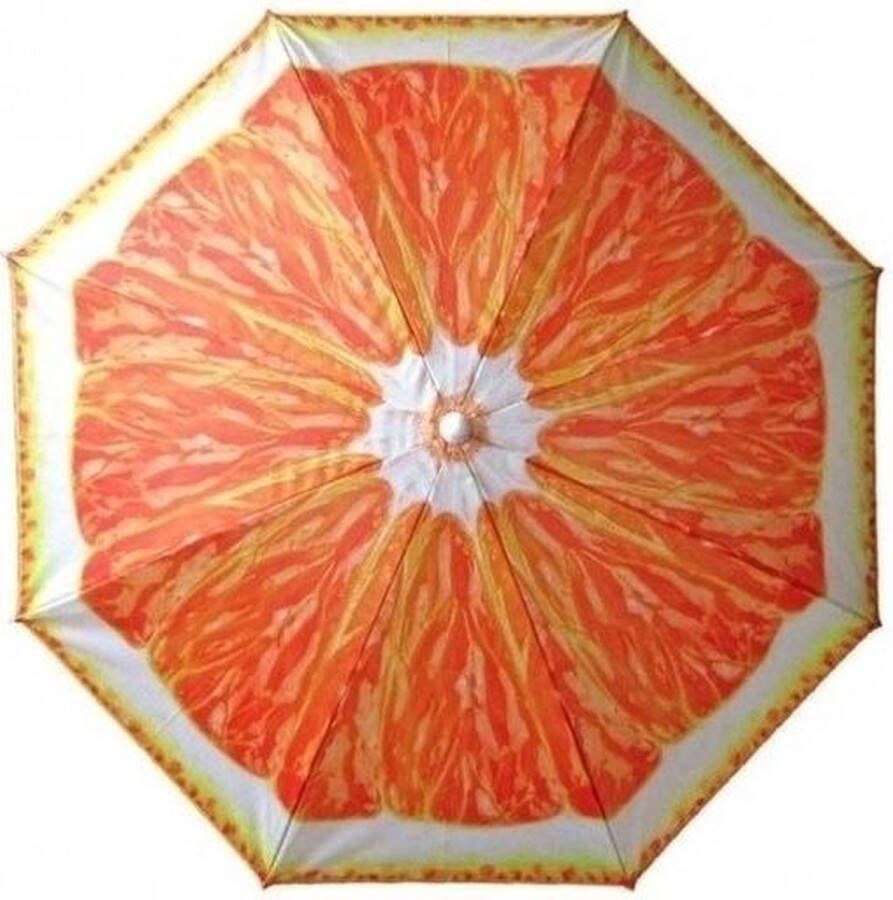 Merkloos Sans marque Verstelbare strandparasol parasol met sinasappel print 180 cm parasols