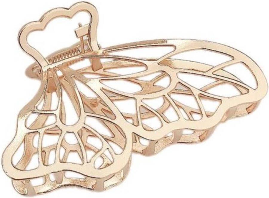 Merkloos Sans marque Vlinder haarklem | goud gekleurd
