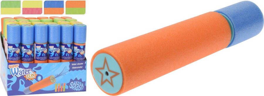 Merkloos Sans marque Voordeelset 4 stuks speelgoed waterpistool van foam 20 cm Foam waterspuiters