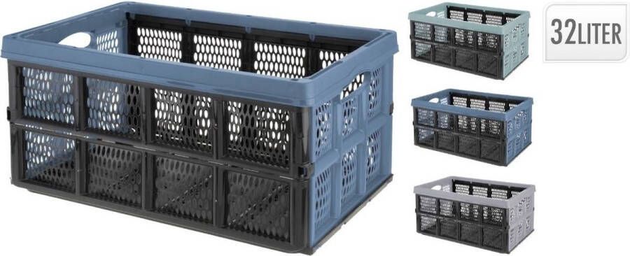 H&S Collection Vouwkrat 3 stuks 48x35 x24cm 32 Liter