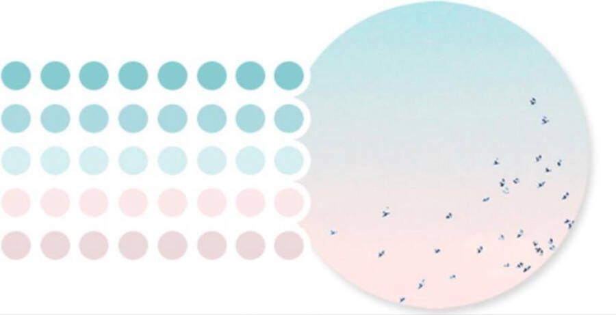 Merkloos Sans marque Washi Tape Roze Blauwe Stippen Lengte: 3 m Breedte: 60 mm