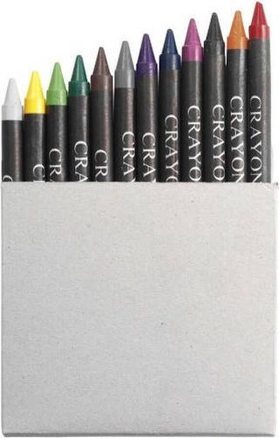 Merkloos Sans marque Waskrijtjes 12 stuks gekleurd Crayons wasco krijtjes Kleuren tekenen knutselen