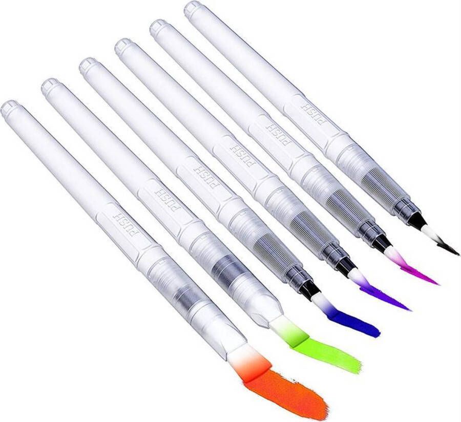 Merkloos Sans marque Water brush pens | hervulbare penselen | set van 6