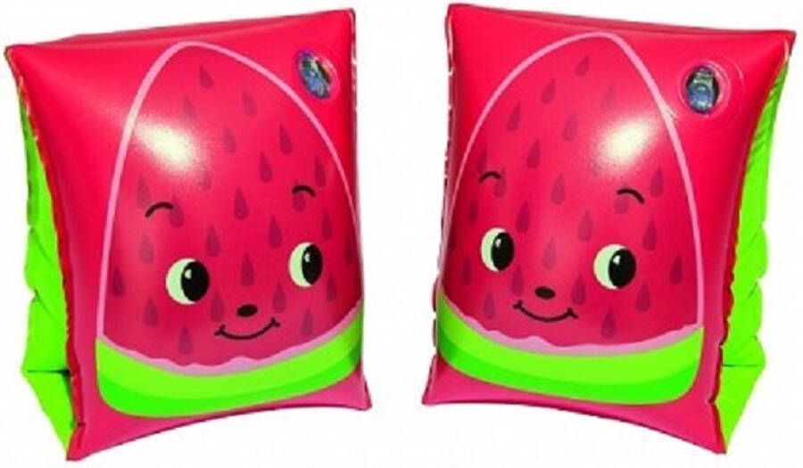 Watermeloen veilige en comfortabele opblaasbare zwembandjes voor kinderen van 3-6 jaar verstelbaar zwemhulpmiddel leuk design