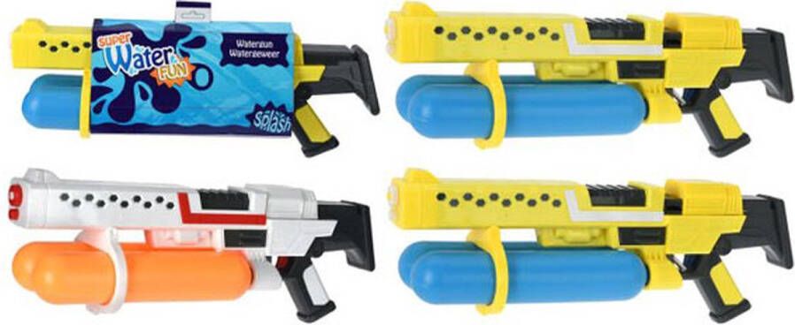 Merkloos Sans marque Waterpistool 53 cm met pomp Blauw Geel